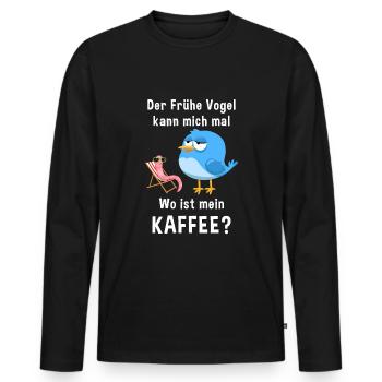 Kaffee Zubehör Koffein Getränk Wachmacher Kaffee - Männer Premium Bio Langarmshirt - Schwarz - Vorne - Nico (187cm)
