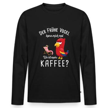 Kaffee Zubehör Koffein Getränk Wachmacher Kaffee - Männer Premium Bio Langarmshirt - Schwarz - Vorne - Nico (187cm)