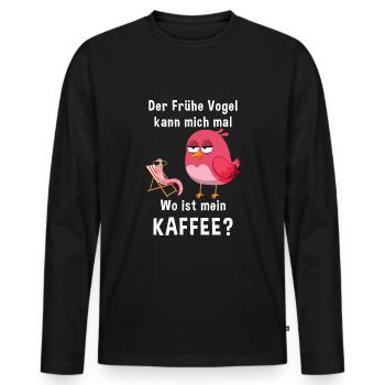 Kaffee Zubehör Koffein Getränk Wachmacher Kaffee - Männer Premium Bio Langarmshirt - Schwarz - Vorne - Nico (187cm)