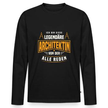 Bauleiter Architektur Beruf Architekt Architektin - Männer Premium Bio Langarmshirt - Schwarz - Vorne - Nico (187cm)