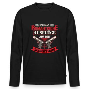 Schützenfest Schießen Schießsport Sportschütze - Männer Premium Bio Langarmshirt - Schwarz - Vorne - Nico (187cm)