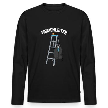 Führungskraft Vorgesetzter Firmenleiter - Männer Premium Bio Langarmshirt - Schwarz - Vorne - Nico (187cm)