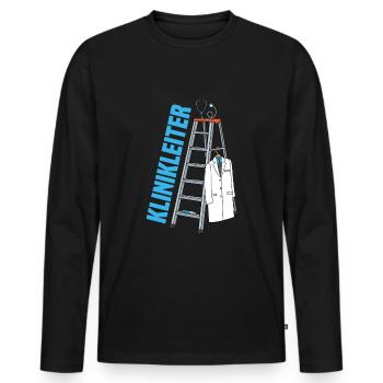 Arzt Doktor Facharzt Krankenhaus Medizin Student - Männer Premium Bio Langarmshirt - Schwarz - Vorne - Nico (187cm)