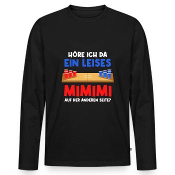 Bierpong Trinkspiel Alkohol Bier Studenten Party - Männer Premium Bio Langarmshirt - Schwarz - Vorne - Nico (187cm)