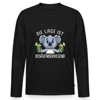 Die Lage Ist Besäufniserregend Mädelsabend - Männer Premium Bio Langarmshirt - Schwarz - Vorne - Nico (187cm)
