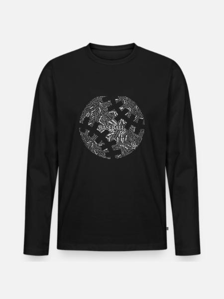 Base-ball - T-shirt manches longues Premium bio Homme - noir
