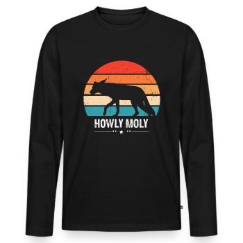 Conception de coyote pour les réacteurs de coyote - T-shirt manches longues Premium bio Homme - noir - Devant - Nico (187cm)
