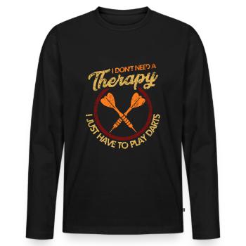 darts - Men's Premium Organic Long Sleeve Shirt - black - Front - Nico (187cm)