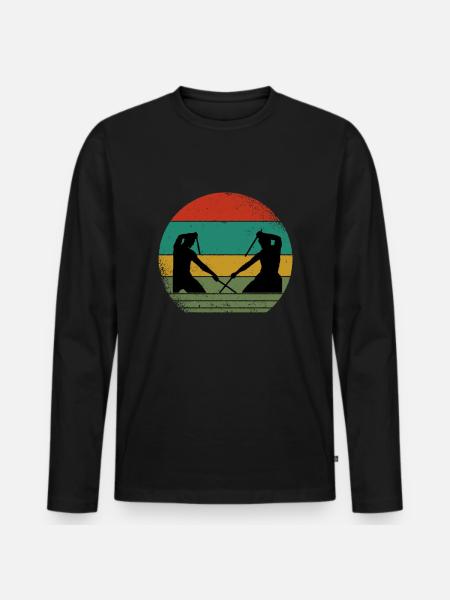 Escrima Arnis Kali - Men's Premium Organic Long Sleeve Shirt - black