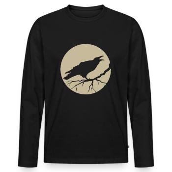 Raabe - Chemise Goth Gothic Goth - T-shirt manches longues Premium bio Homme - noir - Devant - Nico (187cm)