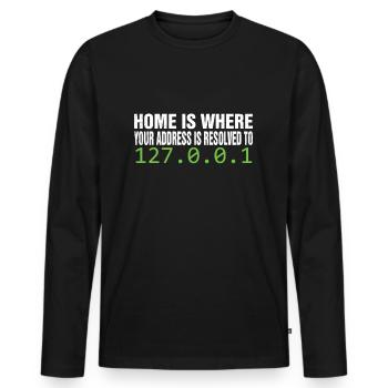 Informatik Witz Systemadministrator EDV Witz - Männer Premium Bio Langarmshirt - Schwarz - Vorne - Nico (187cm)