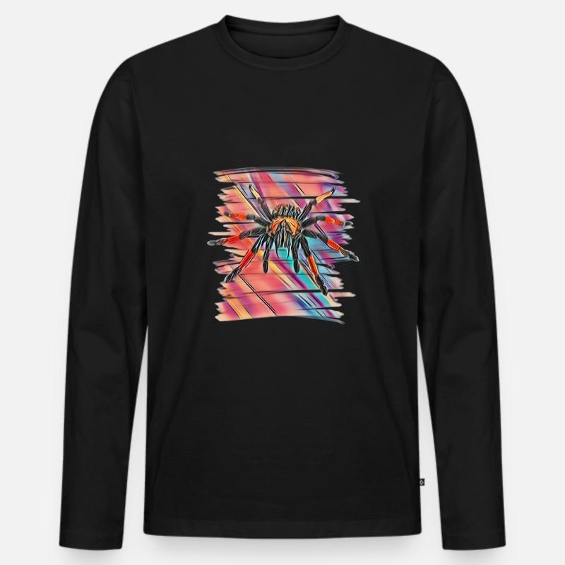 Vogelspinne - Männer Premium Bio Langarmshirt - Schwarz