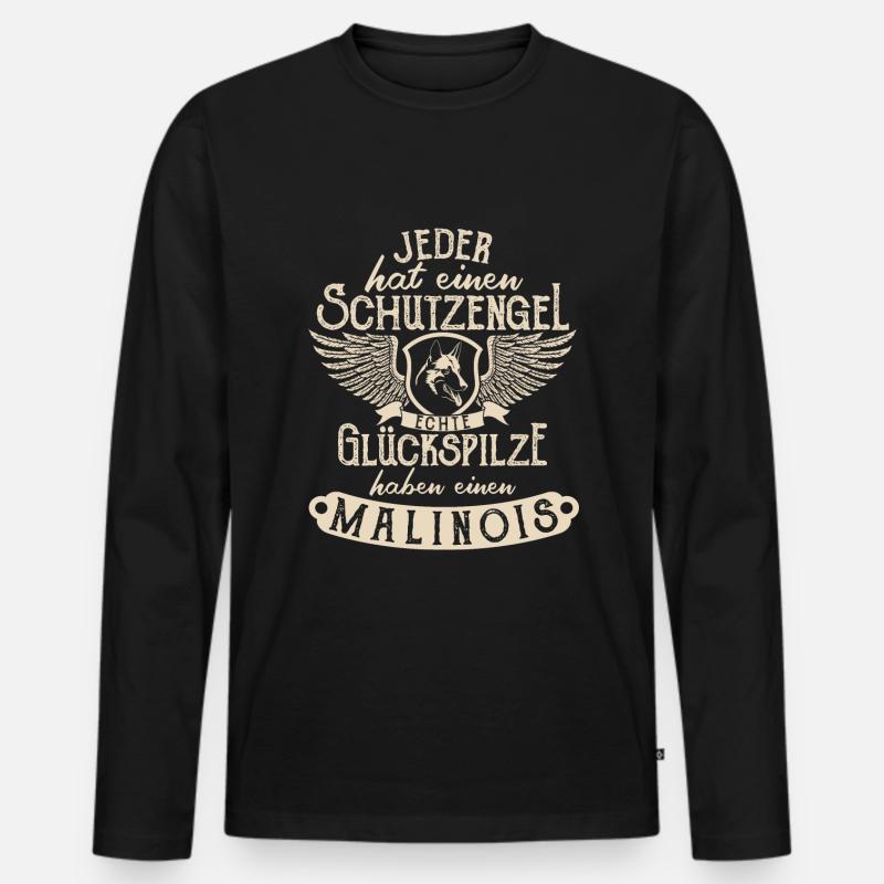 Belgian Malinois Schäferhund Geschenkidee - Männer Premium Bio Langarmshirt - Schwarz