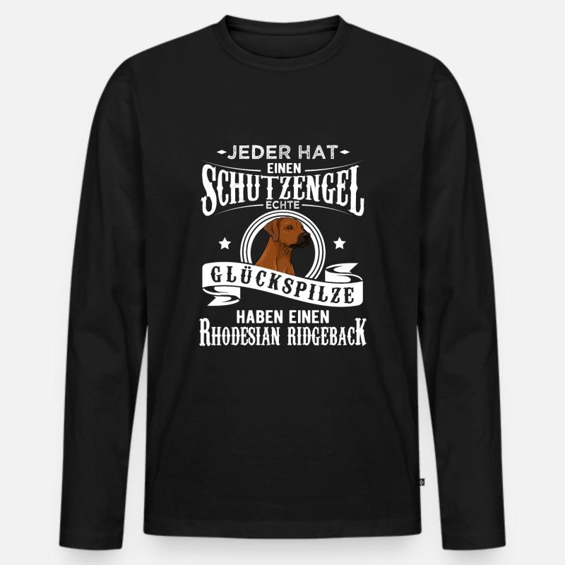 Rhodesian Ridgeback - Männer Premium Bio Langarmshirt - Schwarz