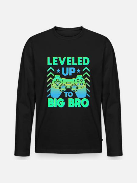 Ich werde großer Bruder Geschenk Schwangerschaft - Premium økologisk langærmet T-shirt til mænd - sort