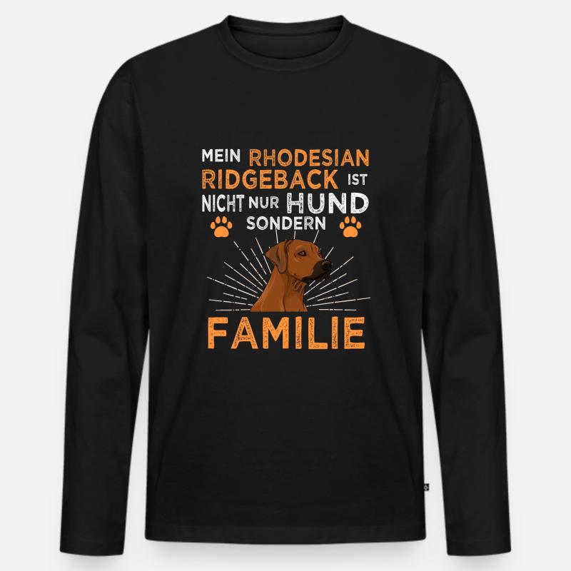 Rhodesian Ridgeback - Männer Premium Bio Langarmshirt - Schwarz