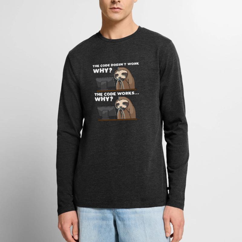 Computer scientist programmer computer funny Men's Premium Organic Long Sleeve Shirt