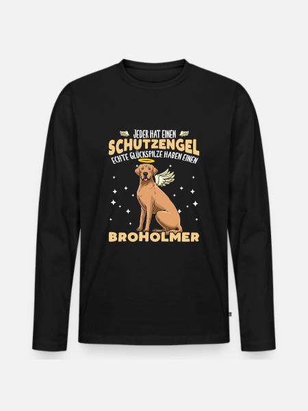 Broholmer Hund Hundefan - Männer Premium Bio Langarmshirt - Schwarz