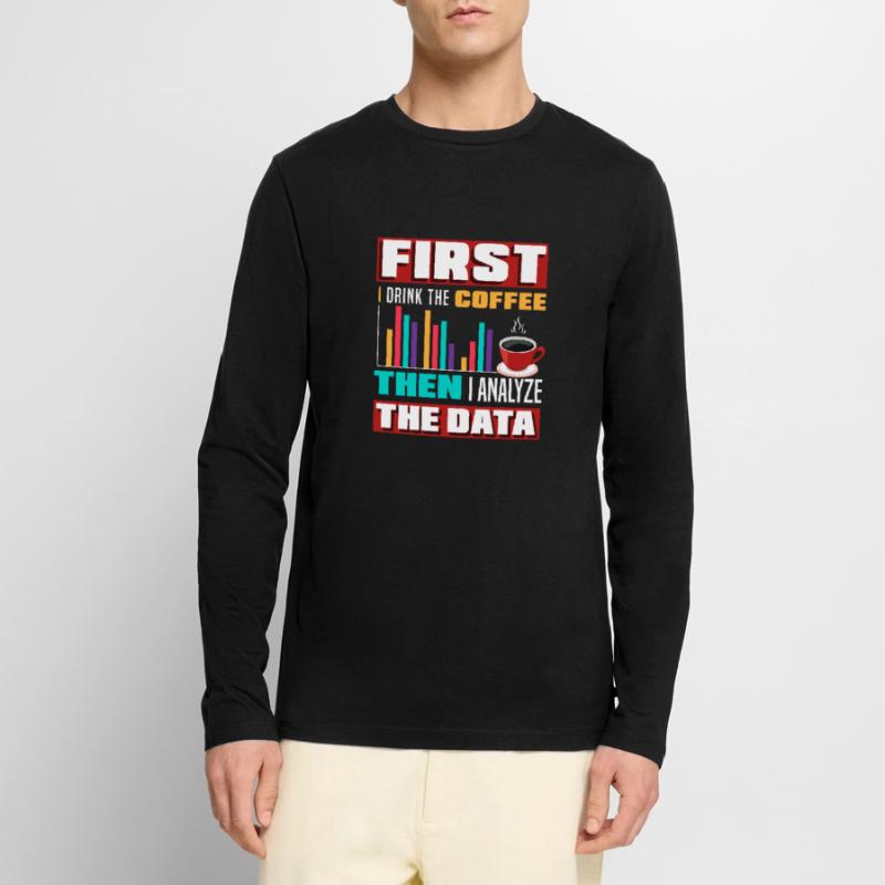 Funny Data Analytics Data Technology Business Men's Premium Organic Long Sleeve Shirt