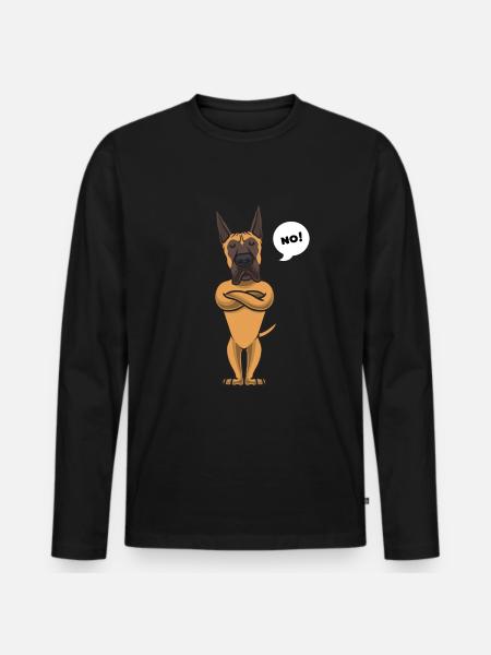 Sture Dansker Tysk Stordæt - Premium økologisk langærmet T-shirt til mænd - sort