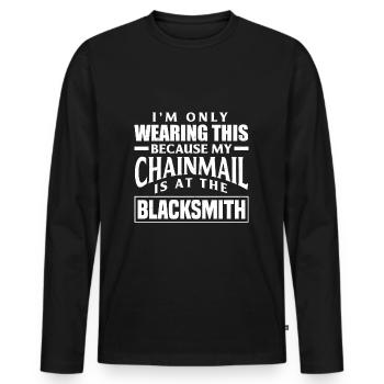 Jeu de rôle en direct LARPER Drôle - T-shirt manches longues Premium bio Homme - noir - Devant - Nico (187cm)