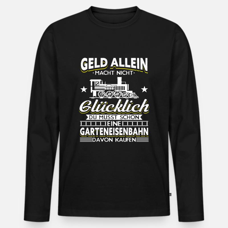 Garteneisenbahn Gartenbahn Gartenbahner - Männer Premium Bio Langarmshirt - Schwarz