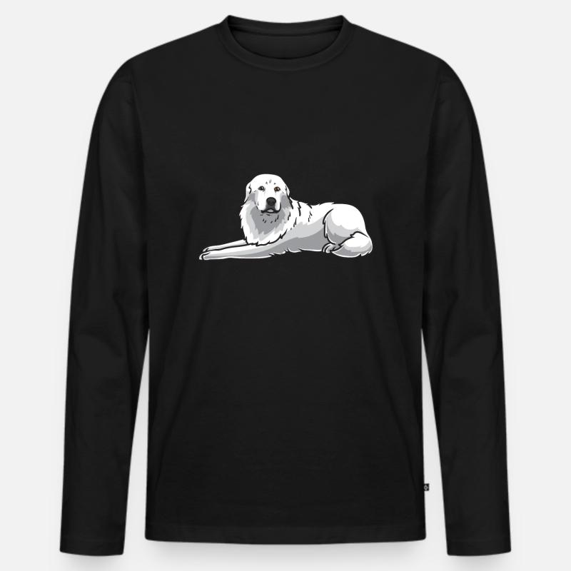 Pyrenäenberghund - Männer Premium Bio Langarmshirt - Schwarz