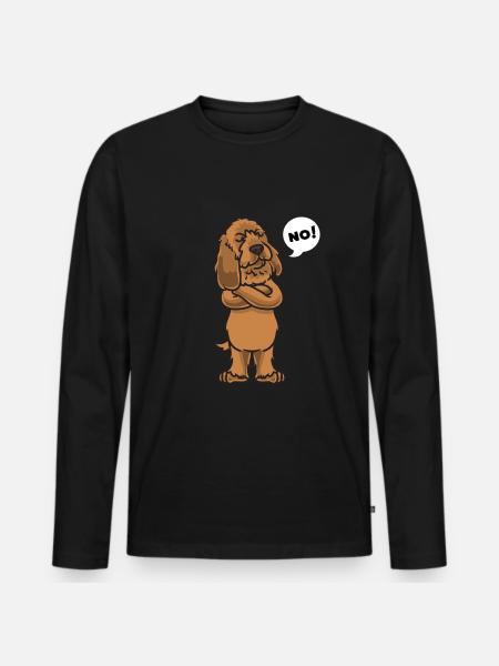 Sturer Basset Fauve de Bretagne Chien - T-shirt manches longues Premium bio Homme - noir