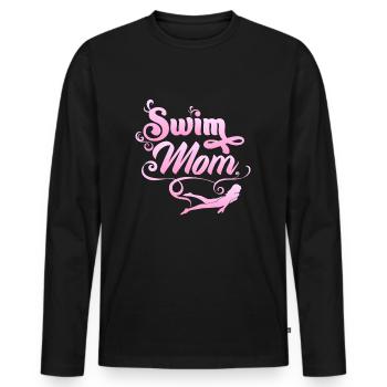 Maman nageuse Maman nageuse - T-shirt manches longues Premium bio Homme - noir - Devant - Nico (187cm)