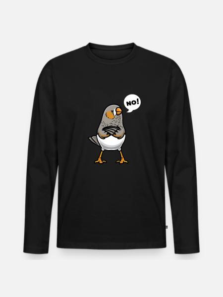 Zebra Finches Funny Gift - Men's Premium Organic Long Sleeve Shirt - black