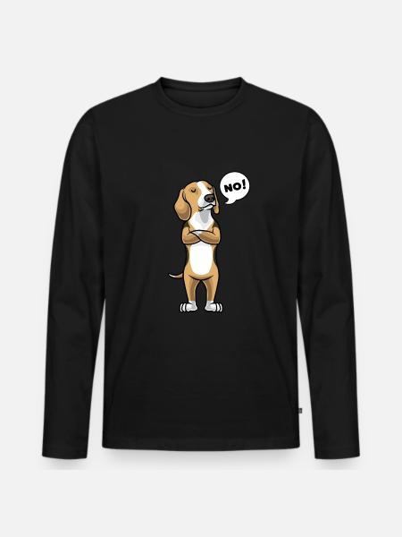 Stædig tysk Bracke Hund Olper Westfälische - Premium økologisk langærmet T-shirt til mænd - sort