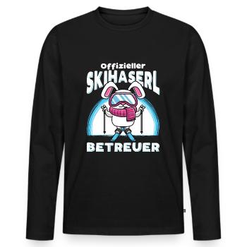Moniteur officiel moniteur de ski Vacances de ski - T-shirt manches longues Premium bio Homme - noir - Devant - Nico (187cm)
