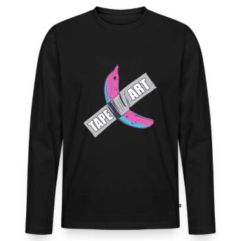 TAPE Artist Ducktape Neon Banane Art Hobby - T-shirt manches longues Premium bio Homme - noir - Devant - Nico (187cm)