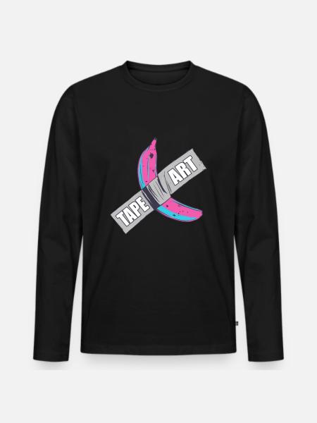 TAPE Artist Ducktape Neon Banane Art Hobby - Männer Premium Bio Langarmshirt - Schwarz