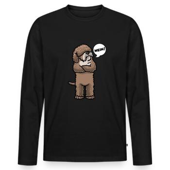 Sturer Spanischer Wasserhund Hund Perro de Agua - Männer Premium Bio Langarmshirt - Schwarz - Vorne - Nico (187cm)