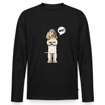 Spinone italiano chien - T-shirt manches longues Premium bio Homme - noir - Devant - Nico (187cm)