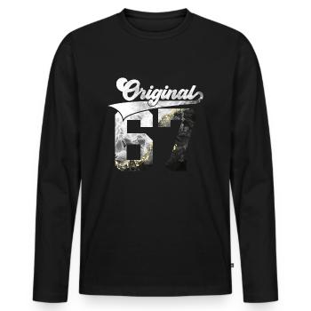 59TH BIRTHDAY 59 YEARS ORIGINAL 1967 - Men's Premium Organic Long Sleeve Shirt - black - Front - Nico (187cm)