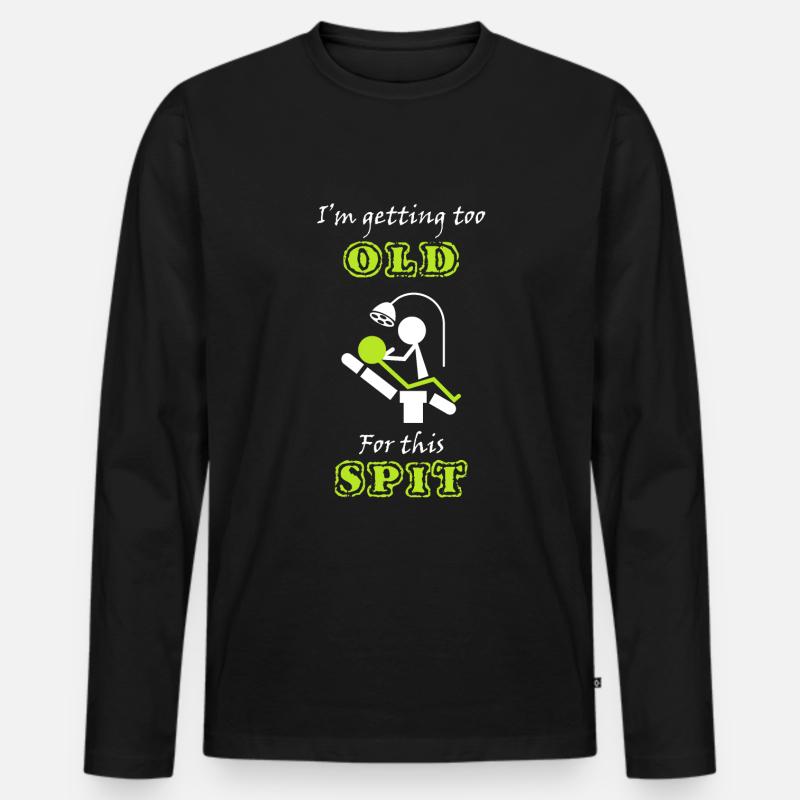 Zahnarzt - Männer Premium Bio Langarmshirt - Schwarz