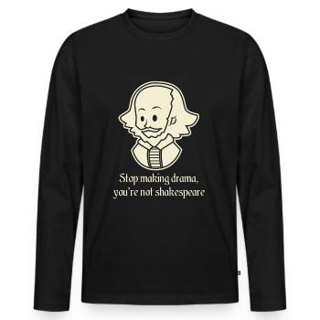 Shakespeare Drama - Men's Premium Organic Long Sleeve Shirt - black - Front - Nico (187cm)