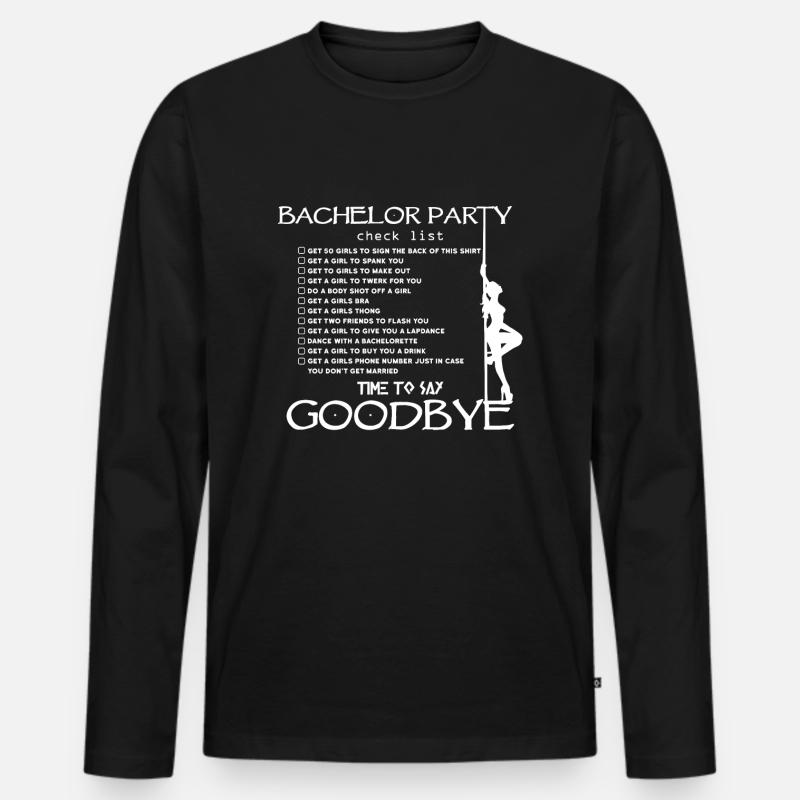 Junggesellenabschied - Männer Premium Bio Langarmshirt - Schwarz