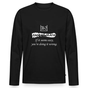 Maths Règles - T-shirt manches longues Premium bio Homme - noir - Devant - Nico (187cm)