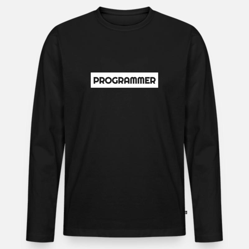 Programmierer - Männer Premium Bio Langarmshirt - Schwarz
