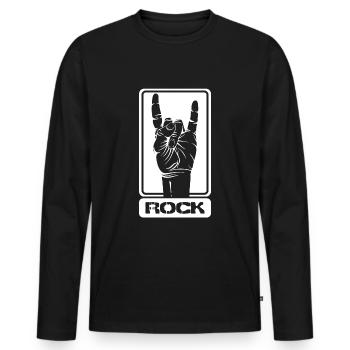 Rocker Concert Festival - Men's Premium Organic Long Sleeve Shirt - black - Front - Nico (187cm)