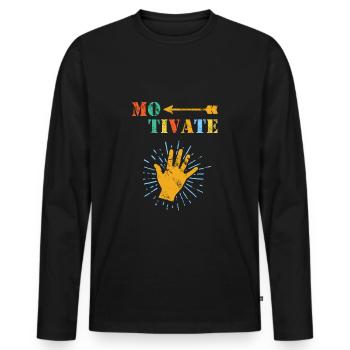 Occupational therapy - Men's Premium Organic Long Sleeve Shirt - black - Front - Nico (187cm)