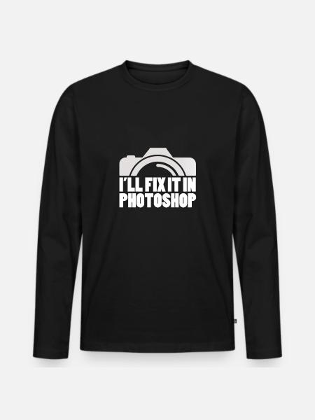 Photograph - Men's Premium Organic Long Sleeve Shirt - black