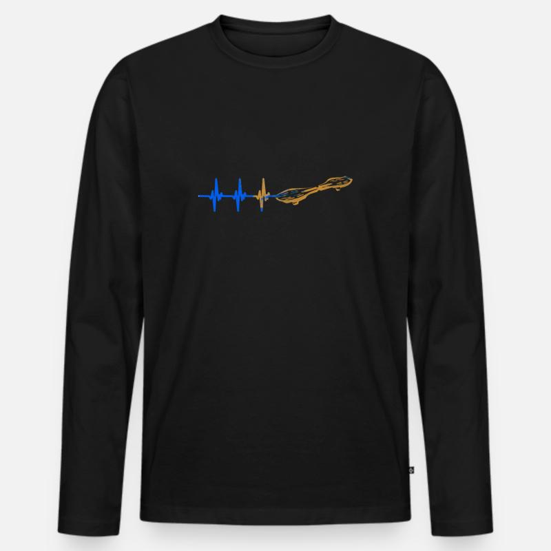 Waveboard - Männer Premium Bio Langarmshirt - Schwarz