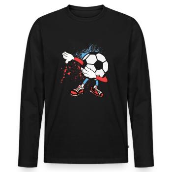 Dab Football - T-shirt manches longues Premium bio Homme - noir - Devant - Nico (187cm)