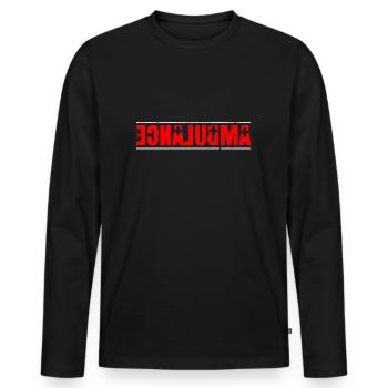 Ambulance - Men's Premium Organic Long Sleeve Shirt - black - Front - Nico (187cm)