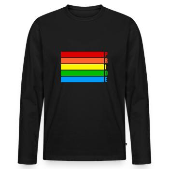 Pride - Männer Premium Bio Langarmshirt - Schwarz - Vorne - Nico (187cm)