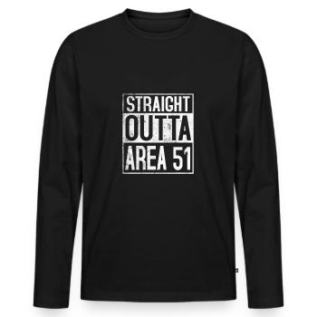 Zone 51 - T-shirt manches longues Premium bio Homme - noir - Devant - Nico (187cm)